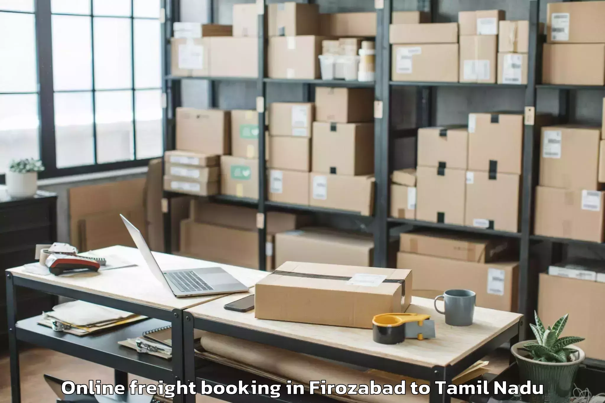 Book Your Firozabad to Udumalaippettai Online Freight Booking Today